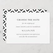 Minimalistisch Schwarz und Weiß ändern das Datum Ankündigung (Vorne/Hinten)