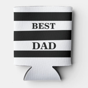 Minimalistisch - Schwarz und Weiß - Bester Papa Dosenkühler