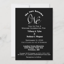 Minimalistisch Schwarz und Weiß die eine Hochzeit