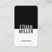 Minimalistisch Schwarz und Weiß Einzigartig Modern Visitenkarte (Vorderseite)