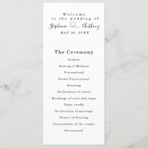 Minimalistisch Schwarz und Weiß mit Herzenshochzei