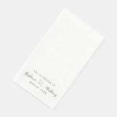 Minimalistisch Schwarz und Weiß mit Herzenshochzei Serviette (Ecke)