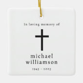 Minimalistisch Schwarz und Weiß mit Querverweis Keramikornament (Vorderseite)