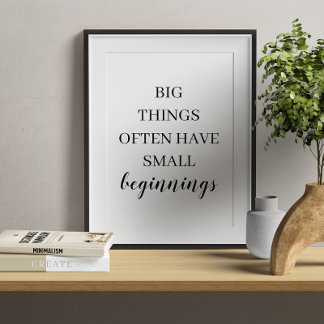 Minimalistisch Schwarz und Weiß Motivierend Poster
