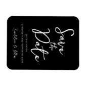 Minimalistisch Schwarz und Weiß speichern das Datu Magnet (Horizontal)