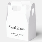 Minimalistisch Schwarz und Weiß Vielen Dank Geschenkschachtel (Offen)