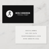 Minimalistisch Schwarz und Weiß Visitenkarte (Vorne/Hinten)