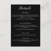 Minimalistisch Schwarz und Weiß zeitlos Begleitkarte (Vorderseite)