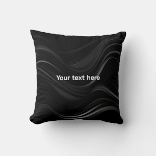 Minimalistisch Schwarz/Weiß Abstrakt   Text hinzuf Kissen