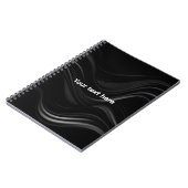 Minimalistisch Schwarz/Weiß Abstrakt | Text hinzuf Notizblock (Linke Seite)