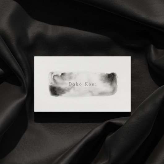 Minimalistisch Schwarz-Weiß-Aquarell Visitenkarte