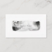 Minimalistisch Schwarz-Weiß-Aquarell Visitenkarte (Vorderseite)