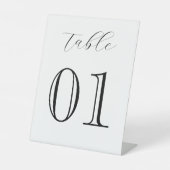 Minimalistisch | Schwarz | weiß | Bearbeitbare Num Sockelschild (Vorderseite)