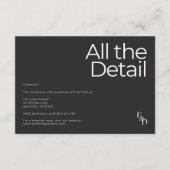 Minimalistisch Schwarz/Weiß Begleitkarte (Vorderseite)