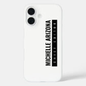 Minimalistisch Schwarz/Weiß Beruflich Case-Mate iPhone Hülle (Rückseite)