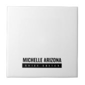 Minimalistisch Schwarz/Weiß Beruflich Fliese (Vorderseite)