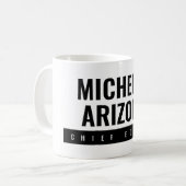 Minimalistisch Schwarz/Weiß Beruflich Kaffeetasse (Vorderseite Links)