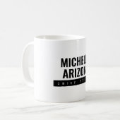 Minimalistisch Schwarz/Weiß Beruflich Kaffeetasse (Vorderseite Links)