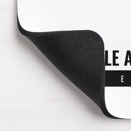 Minimalistisch Schwarz/Weiß Beruflich Mousepad (Ecke)