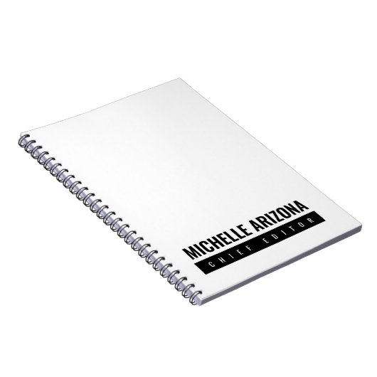 Minimalistisch Schwarz/Weiß Beruflich Notizblock (Rechte Seite)