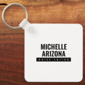 Minimalistisch Schwarz/Weiß Beruflich Schlüsselanhänger (Vorderseite)