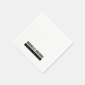 Minimalistisch Schwarz/Weiß Beruflich Serviette (Ecke)