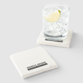 Minimalistisch Schwarz/Weiß Beruflich Steinuntersetzer (Seitenansicht)