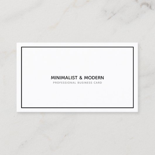 minimalistisch-schwarz-weiß beruflich visitenkarte (Vorderseite)