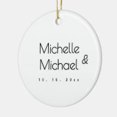 Minimalistisch Schwarz-Weiß-Berufliche moderne Nam Keramik Ornament (Links)