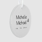 Minimalistisch Schwarz-Weiß-Berufliche moderne Nam Ornament (Vorderseite)