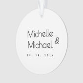 Minimalistisch Schwarz-Weiß-Berufliche moderne Nam Ornament (Vorderseite)