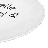 Minimalistisch Schwarz-Weiß-Berufliche moderne Nam Schneidebrett (Ecke)