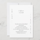 Minimalistisch Schwarz-Weiß-Blüten Einladung (Vorderseite)