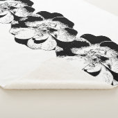 Minimalistisch Schwarz-Weiß-Blütendecke Sherpadecke (3/4)