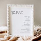 Minimalistisch Schwarz-Weiß-Cocktail-Drink am Bar Sockelschild