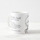 Minimalistisch Schwarz-Weiß-Elegant Feminine Makeu Kaffeetasse (Vorderseite Links)