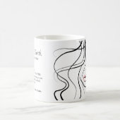 Minimalistisch Schwarz-Weiß-Elegant Feminine Makeu Kaffeetasse (Mittel)