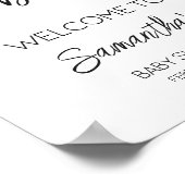 Minimalistisch Schwarz-Weiß-Empfang Poster (Ecke)