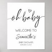 Minimalistisch Schwarz-Weiß-Empfang Poster (Vorne)