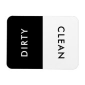 Minimalistisch Schwarz-Weiß-Geschirrspüler Magnet (Horizontal)