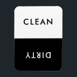 Minimalistisch Schwarz-Weiß-Geschirrspüler Magnet<br><div class="desc">Moderner Schwarz-Weiß-Geschirrspüler,  sauber oder schmutziger Magnet für die Anzeige von Geschirr in der Zuhause-Küche.</div>
