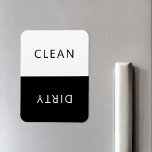 Minimalistisch Schwarz-Weiß-Geschirrspüler Sauberk Magnet<br><div class="desc">Moderner Schwarz-Weiß-Geschirrspüler,  sauber oder schmutziger Magnet für die Anzeige von Geschirr in der Zuhause-Küche.</div>