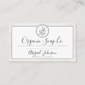 Minimalistisch Schwarz-Weiß-HandGezeichnet Kunstha Visitenkarte (Vorderseite)