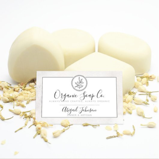 Minimalistisch Schwarz-Weiß-HandGezeichnet Kunstha Visitenkarte