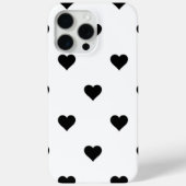 Minimalistisch Schwarz-Weiß-Herz-Romantik Case-Mate iPhone Hülle (Rückseite)