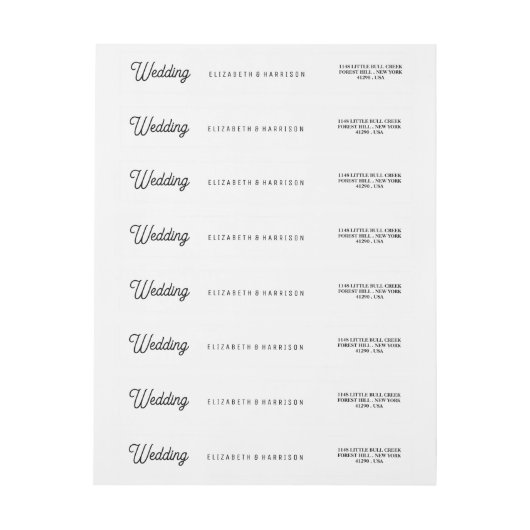 Minimalistisch - Schwarz & Weiß - Hochzeit (Bogen)