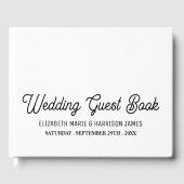 Minimalistisch - Schwarz & Weiß - Hochzeit Gästebuch (Vorderseite)