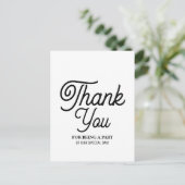 Minimalistisch - Schwarz & Weiß - Hochzeit Vielen  Postkarte (Stehend Vorderseite)