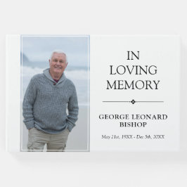 Minimalistisch Schwarz/Weiß in liebenden Memory-Fo Gästebuch