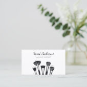 Minimalistisch Schwarz, Weiß Makeup Artist Lashes  Visitenkarte (Stehend Vorderseite)